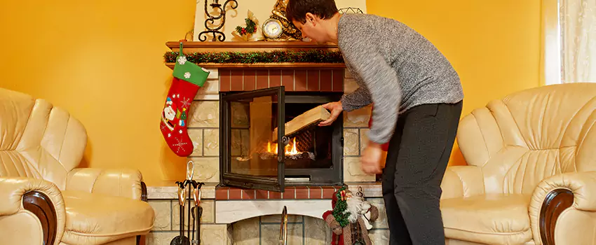Rusted Metal Fireplace Restoration in North Miami, Florida